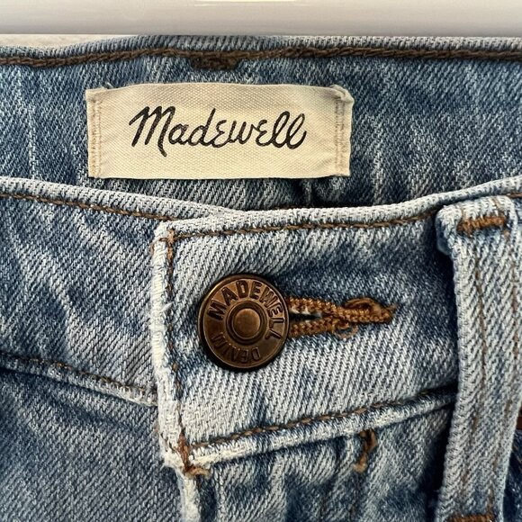 Madewell Women’s classic straight jeans size 25 high rise Cropped Blue Denim - Picture 7 of 13